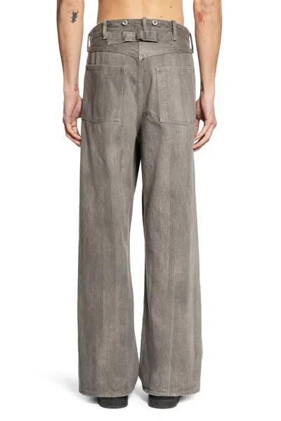 Taiga Takahashi Lot .209 Buckle Backed Trousers In Gray
