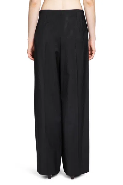 Fendi Wool Mohair Trousers In Black
