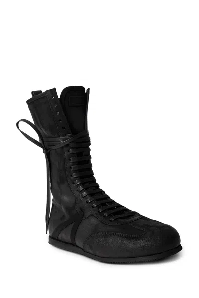 Ann Demeulemeester Fides Soft High-top Boxing Sneakers In Animal Print