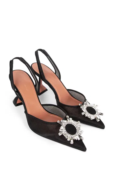 Amina Muaddi 70mm Begum Crystal-embellished Slingback Pumps In Black