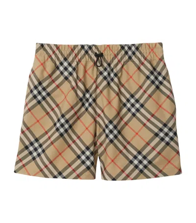 Burberry Ekd Vintage Check-print Shorts In Multi