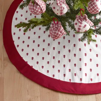 The Company Store Flower Holiday Reversible Tree Skirt In Multi