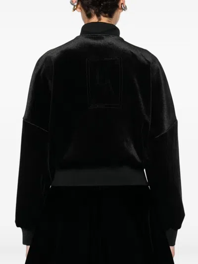 Emporio Armani Zip-up Bomber Jacket In Black