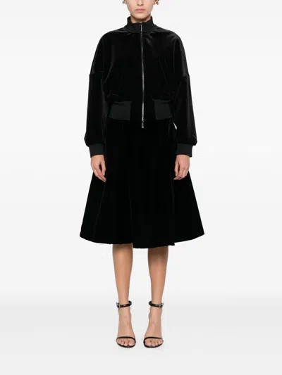 Emporio Armani Zip-up Bomber Jacket In Black