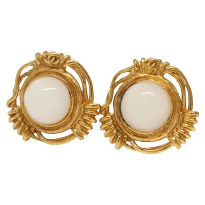 Pre-owned Chanel Vintage Cc Earrings Metal Metal Earrings Jewelry () In Gold