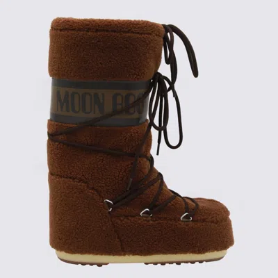 Moon Boot Womens Icon High Fleece S In Animal Print