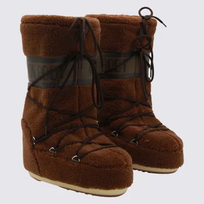 Moon Boot Womens Icon High Fleece S In Animal Print