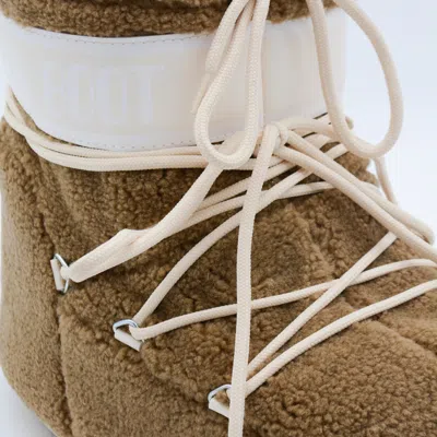 Moon Boot Camel Eco Fur Icon Low Ankle Boots In Animal Print