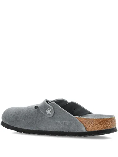 Birkenstock Slipper Boston Braided Colour Basalt Gray In Gray