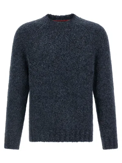 Brunello Cucinelli Buttoned Yarn Sweater Sweaters And Cardigans Blue In Black