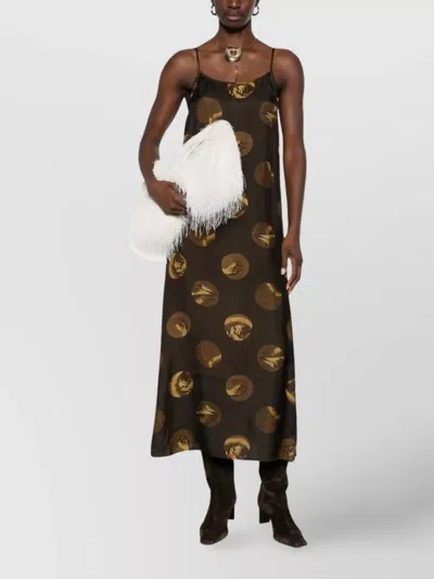 Uma Wang Printed Maxi Dress Sleeveless Design In Multi