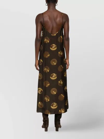 Uma Wang Printed Maxi Dress Sleeveless Design In Multi