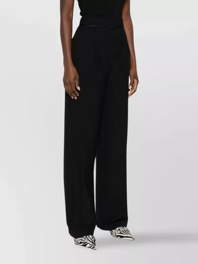 Forte Forte High Waist Wide Leg Trousers With Pockets In Black