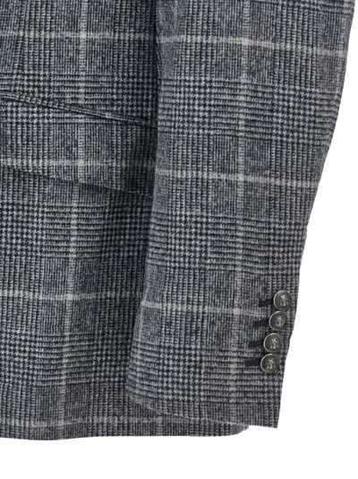 Brunello Cucinelli Notch Lapel Wool Jacket In Gray