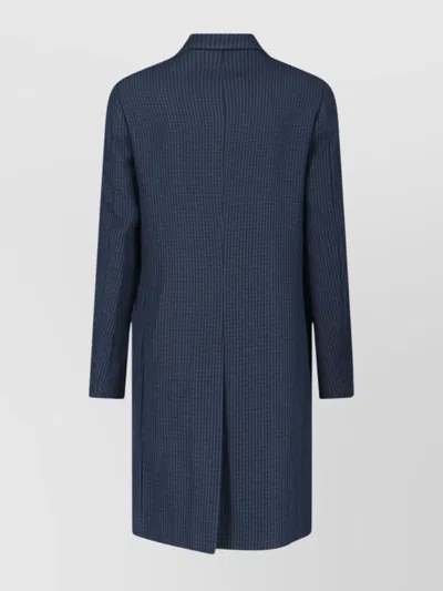 Paul Smith Double-breasted Long Jacket Back Vent In Multi