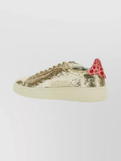 Autry Low-top Sequin Lace-up Shoes In Multi