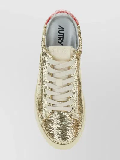 Autry Low-top Sequin Lace-up Shoes In Multi
