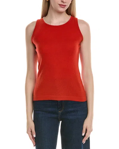 Sofiacashmere Wool & Cashmere-blend Tank In Orange