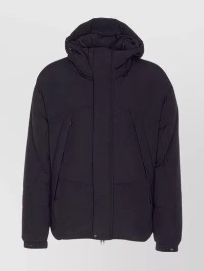 Jg1 Hooded Down Jacket Adjustable Cuffs In Brown