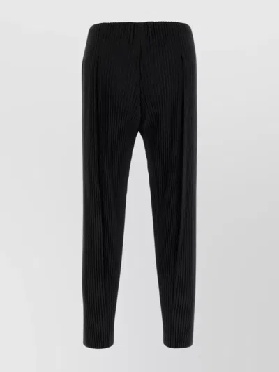Issey Miyake Ns Coke Gray Compleat Pleated Knitted Trousers In Black