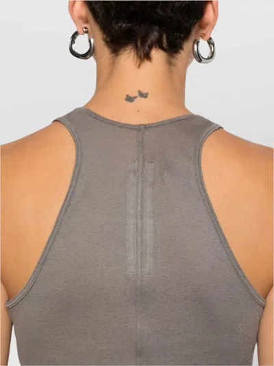 Rick Owens Tank Top With Curved Hem And Racerback Design In Multi