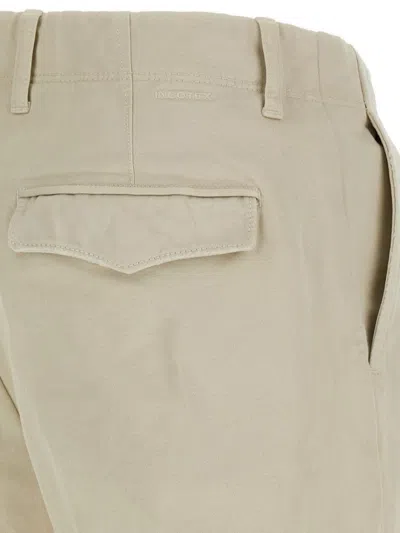 Incotex Pleated Front Cotton Trousers With Belt Loops In Multi