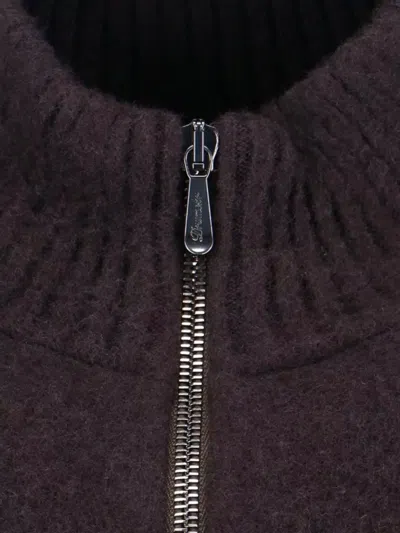 Drumohr Ribbed Crewneck Sweater Long Sleeves In Black