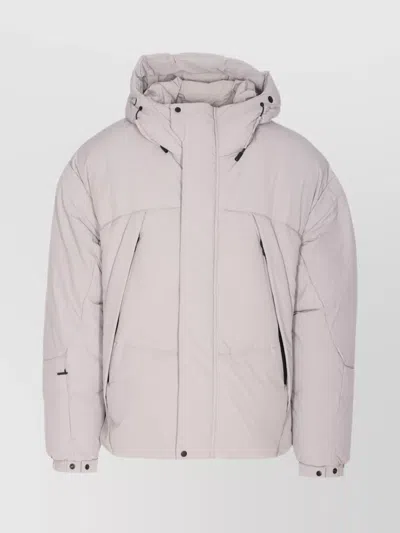 Jg1 Hooded Down Jacket And Pockets In Neutral