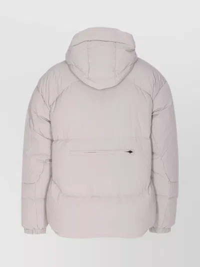 Jg1 Hooded Down Jacket And Pockets In Neutral