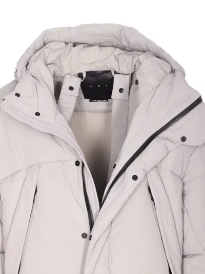 Jg1 Hooded Down Jacket And Pockets In Neutral