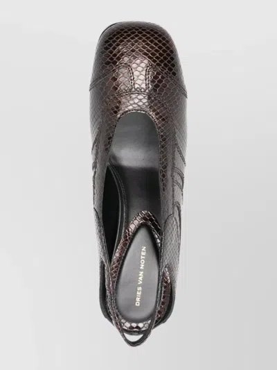 Dries Van Noten Stylish Slingback Kitten Heel Pumps In Black