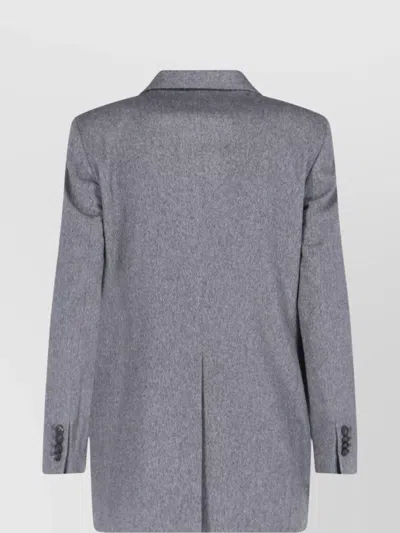 Tagliatore Jasmine Peak-lapels Double-breasted Blazer In Gray