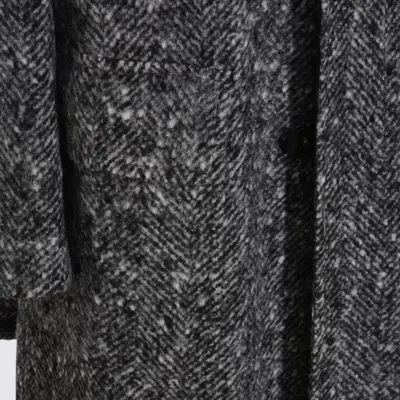 Canali Grey Wool Coat In Gray