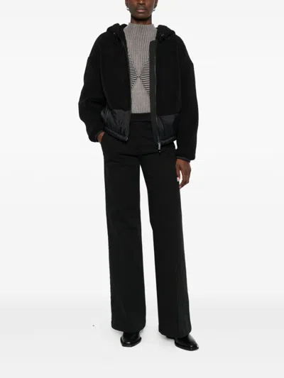 Emporio Armani Drawstring Hood Jacket In Black