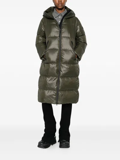 Peuterey Selectric Midi Down Jacket In Green