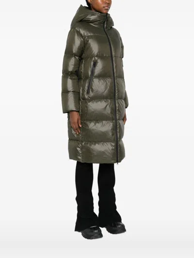 Peuterey Selectric Midi Down Jacket In Green