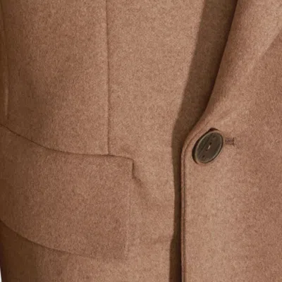 Hevo Double-breasted Wool Coat In Brown