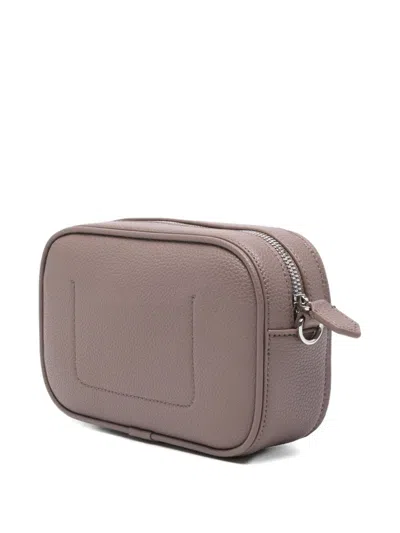 Emporio Armani Taupe Logo Crossbody Bag In Gray