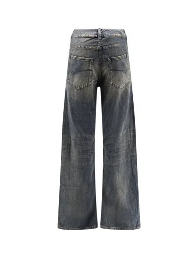 Balenciaga Women Curved-waisted Jeans In Gray