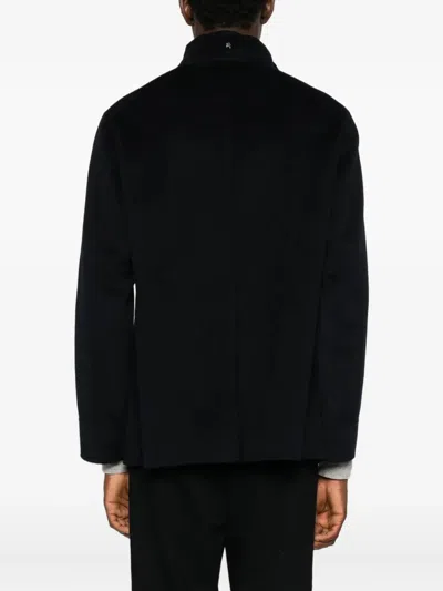 Montecore Double-breasted Coat In Black