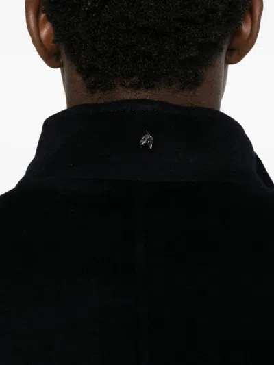 Montecore Double-breasted Coat In Black