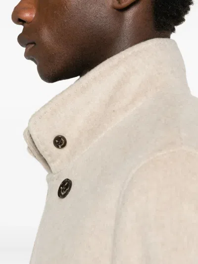 Montecore Double-breasted Coat In White