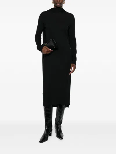 Totême Toteme Long Cape Dress In Black