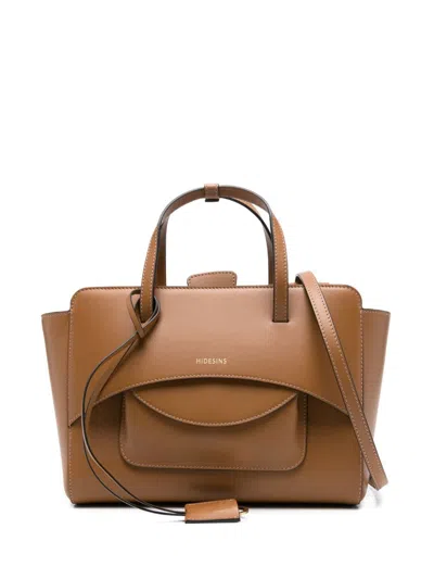 Hidesins Basset Elisir Caramel Bag In Shiny Calfskin Leather
