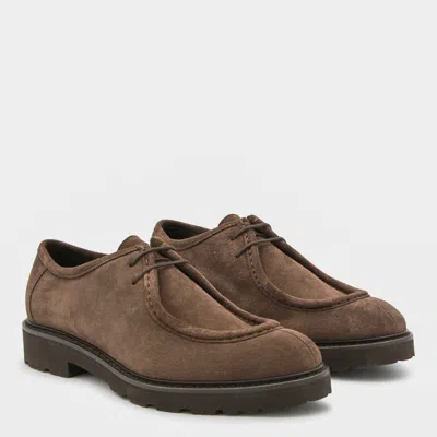 Canali Lace-up Derby Shoes In Brown