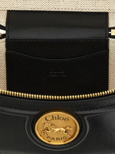 Chloé Chloe Horse Medal Shoulder Bag Women In Black