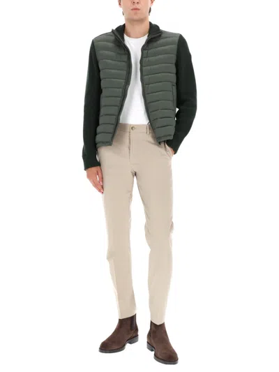 Colmar Hybrid Jacket With Knitted Sleeves In Green