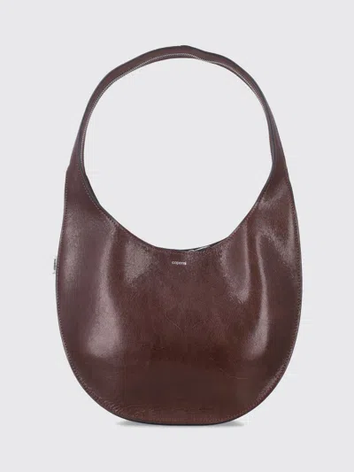 Coperni Small Curved Shoulder Bag Top Handle In Brown