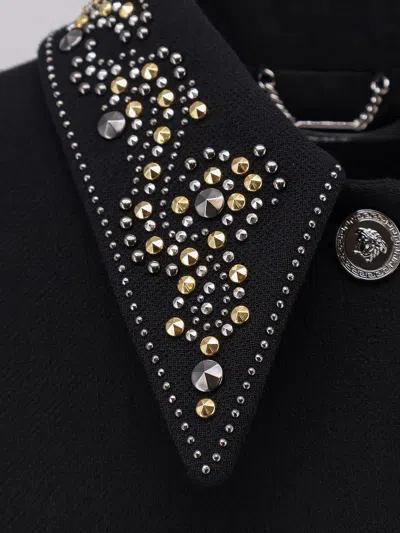 Versace Blazer Informal In Crepe Di Lana Light Weight In Multi