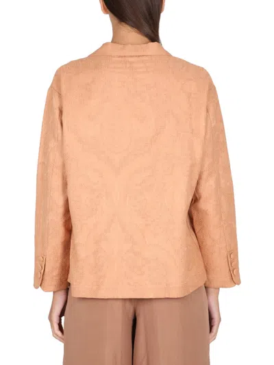 Alysi Jacket Ajoure In Brown